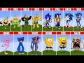 Minecraft Animation Huggy Wuggy, Bunzo Bunny, spongebob