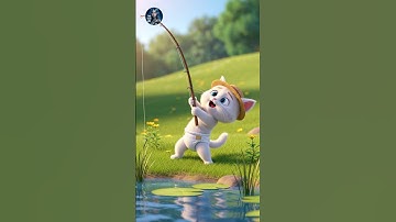 Mèo con đi câu cá #cat #shorts #AI #meow #meo