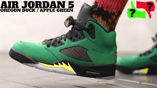 jordan retro 5 green apple