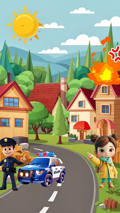 Only one car can stop the fire. Can she find it? #cartoon #animation #usa