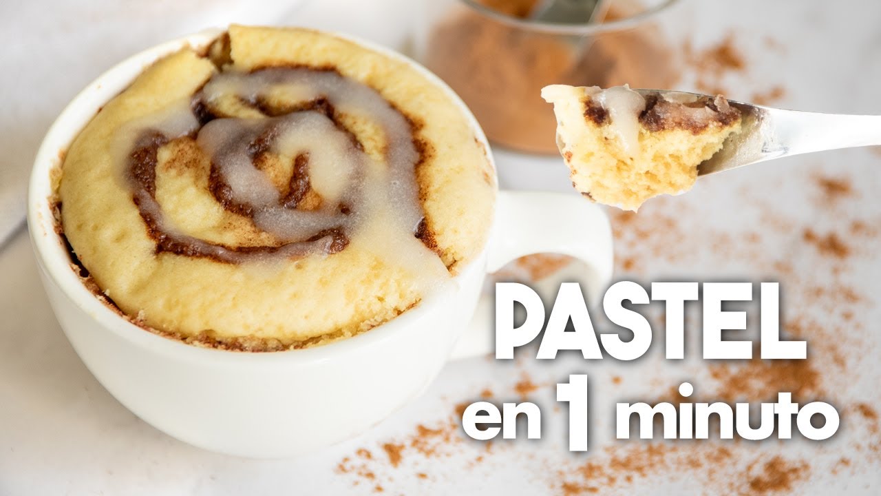 PASTEL en TAZA en 1 minuto 🥮 | Rollos de Canela en Microondas | Postres de Canela