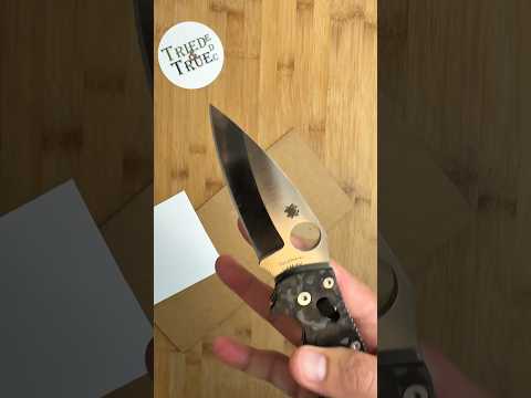 Day 7️⃣: Edge retention testing with a Spyderco Manix 2 in 4V