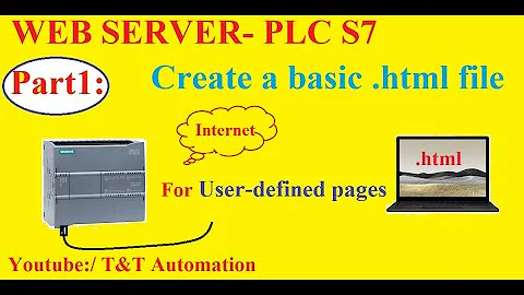 Web server plc S7 Part1: Create a basic html file for user defined pages