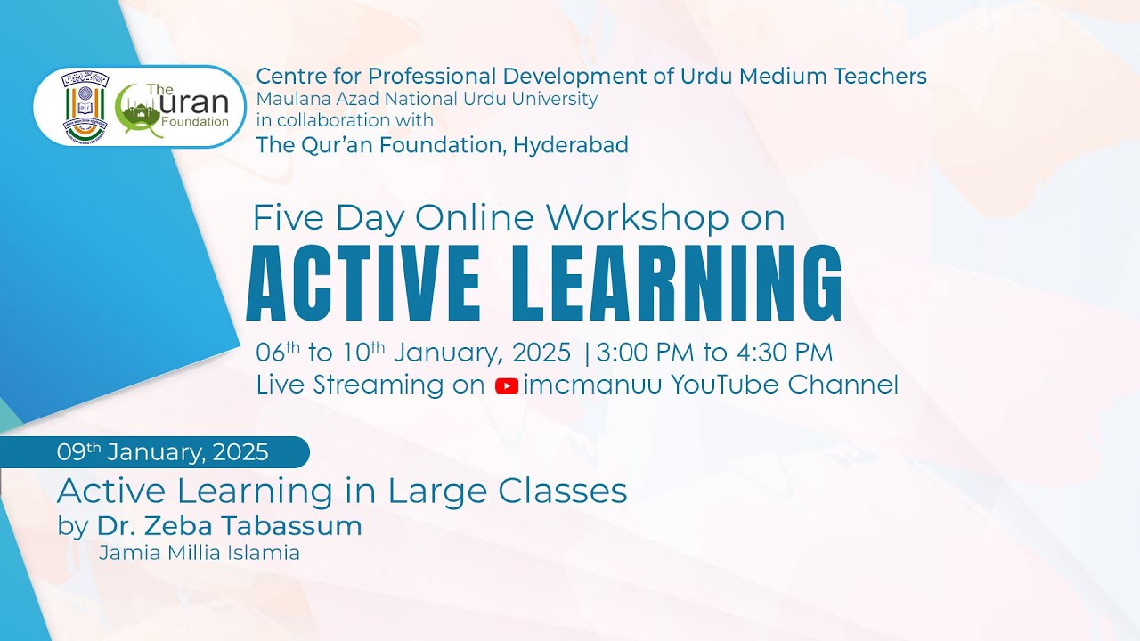Active Learning in Large Classes | Active Learning | Workshop | Day-4 ...