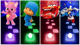 PinkFong 🆚 Pocoyo 🆚 Mcqueen Eater 🆚 Wolfoo. 🎶 Who Is Best?