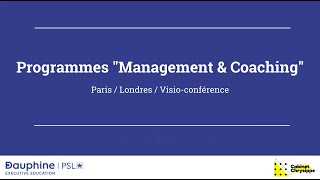 Programmes Management Coaching - Université Paris Dauphine Psl Cabinet Chrysippe-Rd