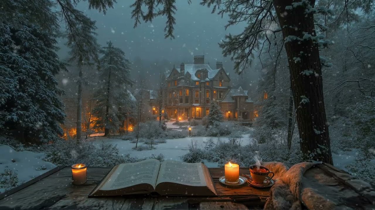 You're Studying in Snowy Victorian Manor | Nostalgic Dark Academia | Haunting Piano & Cello
