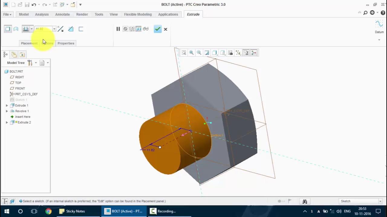 how to make threads in creo? YouTube