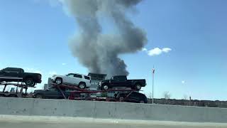 Massive Fire breaks out at Vaughan Ontario subdivision construction site