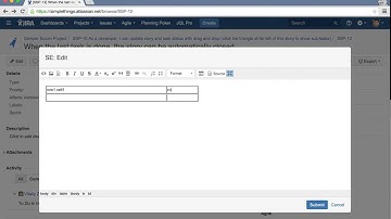 JIRA Simple Edit - Table Demo