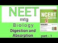 Digestion and Absorption part - 1 / NEET Biology / MTG / MCQ for NEET