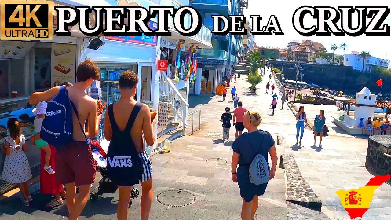 TENERIFE - PUERTO DE LA CRUZ | Most happening Street & Glorious Weather ☀️ 4K Walk ● June 2023