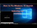 How To Fix Windows 10 Search Issues {indexing not working -easy fix}