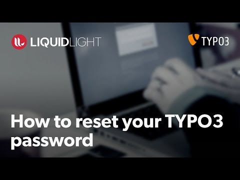 How to reset your TYPO3 password
