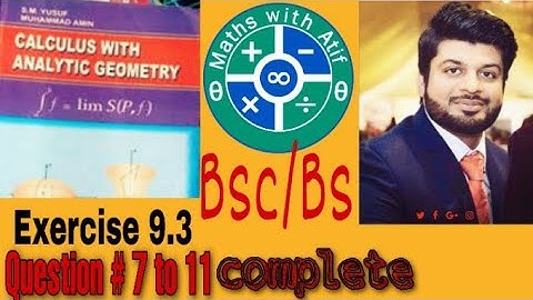 BSc/BS.Exercise #9.3 Question 7 to11 complete