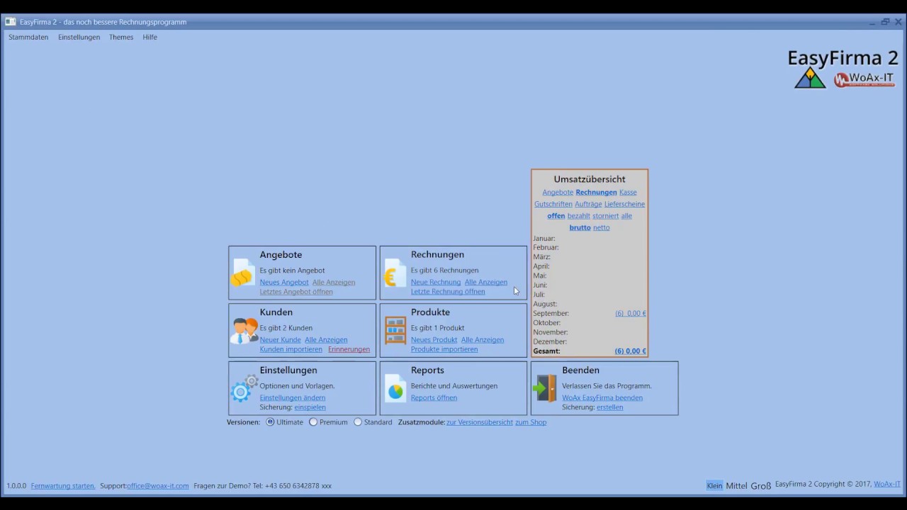 New EasyFirma2 - Erster Blick