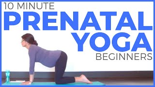 10 minute PRENATAL YOGA for Beginners (Safe for ALL Trimesters)