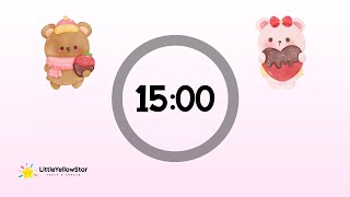 15 Minutes Valentine Countdown Timer For Kids With Music | Classroom Valentine's Countdown Timer