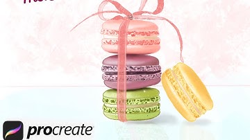 Procreate macarons | IPad Pro |Digital drawing