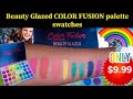 Beauty Glazed COLOR FUSION "Over the Rainbow" eyeshadow palette swatches