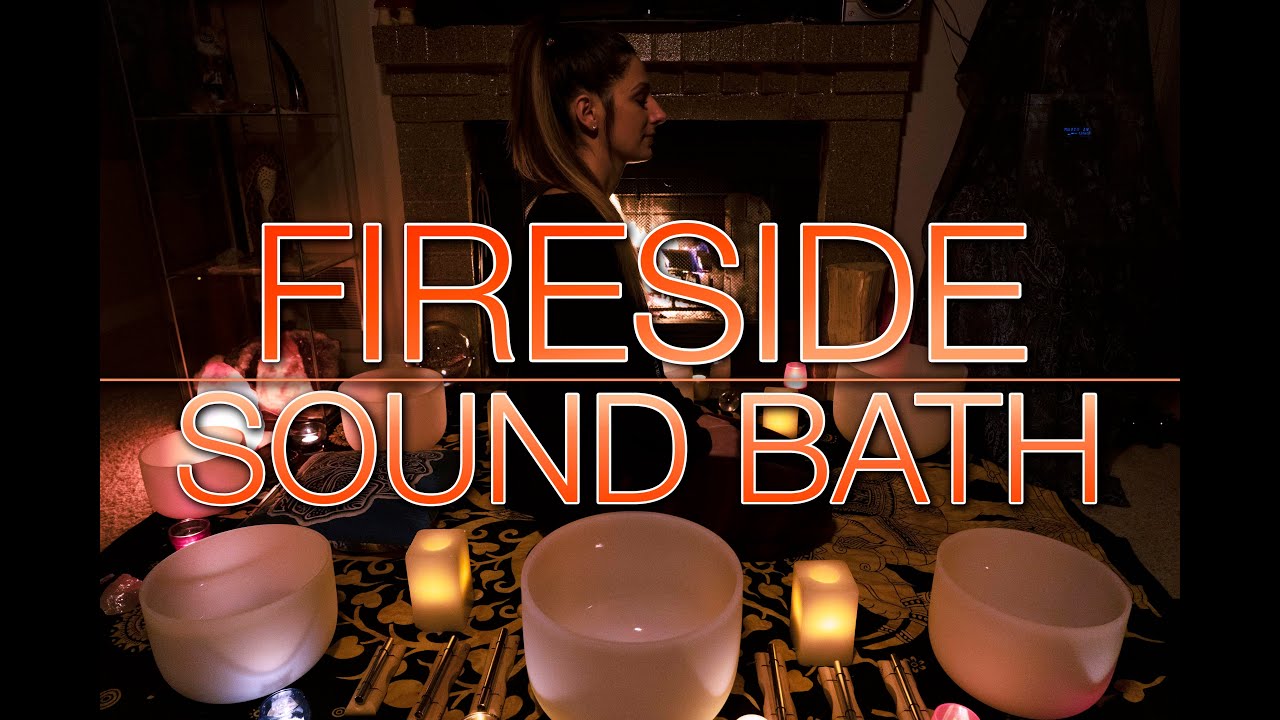 432Hz - Fireside Crystal Bowl Sound Bath Healing (4K, No Talking ...