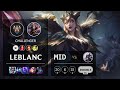 LeBlanc Mid vs Syndra - KR Challenger Patch 11.5