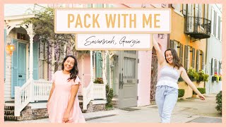 PACK WITH ME + MINI TRAVEL VLOG | Savannah, GA!