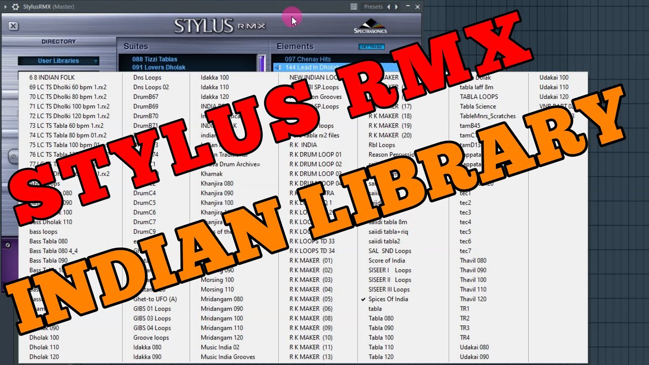STYLUS RMX INDIAN LIBRARY COLLECTION | VOL - 01 | COMPLETE INDIAN LIBRARY | DJ PAWAN FORBESGANJ