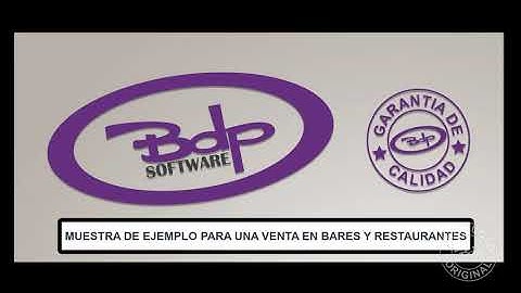 EJEMPLO TPV BAR Y RESTAURANTES