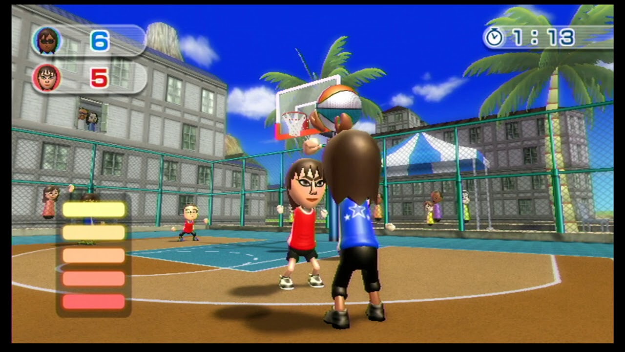 Wii Sports Resort】#13 バスケットボール試合 プロ戦 - YouTube