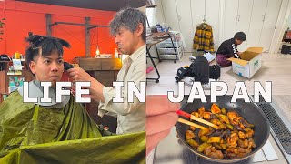 [Vlog] Daily Life In Japan🇯🇵, A wonderful day getting a hair cut at a barber shop.
