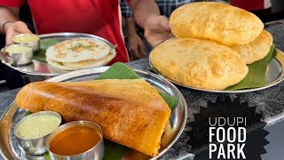 Tasty Breakfast At Udupi Food Park | South Indian Food Set Dosa, Masala Dosa &amp; Idli | Bengaluru Food