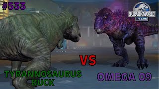 Tyrannosaurus Buck vs Omega 09 - Jurassic World: The Game - EP 533