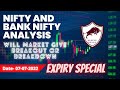 Expiry Day Special  07th July 2022|| Nifty &amp; Bank Nifty Levels || Riding Bulls