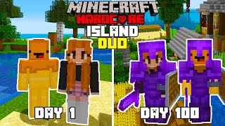 We Survived 100 Days In Hardcore Minecraft On An Island.