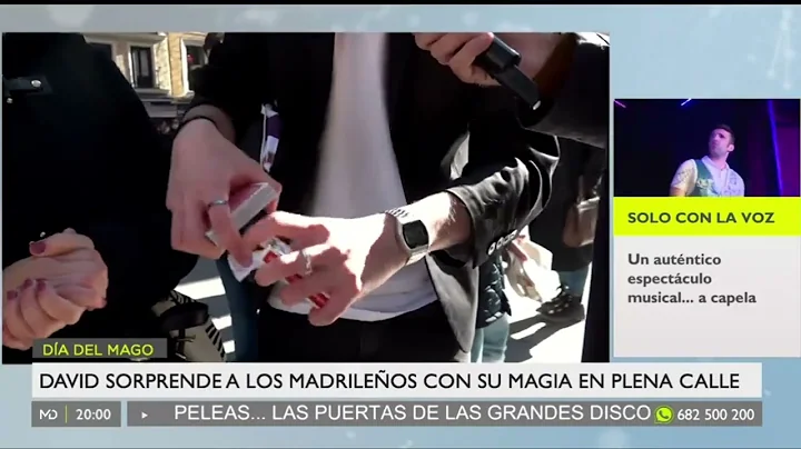 David Burgueo haciendo Magia en Madrid Directo (TELEMADRID) TV