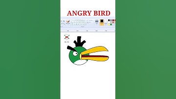 Hal | Angry birds drawing in ms paint || #angrybirds #drawing #ms #mspaint #shorts