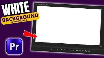 How To Add White Background in Premiere Pro FAST