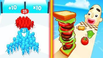 Sandwich Runner | Count Masters Games All Levels Gameplay New Max Levels Walkthrough Free Top Games