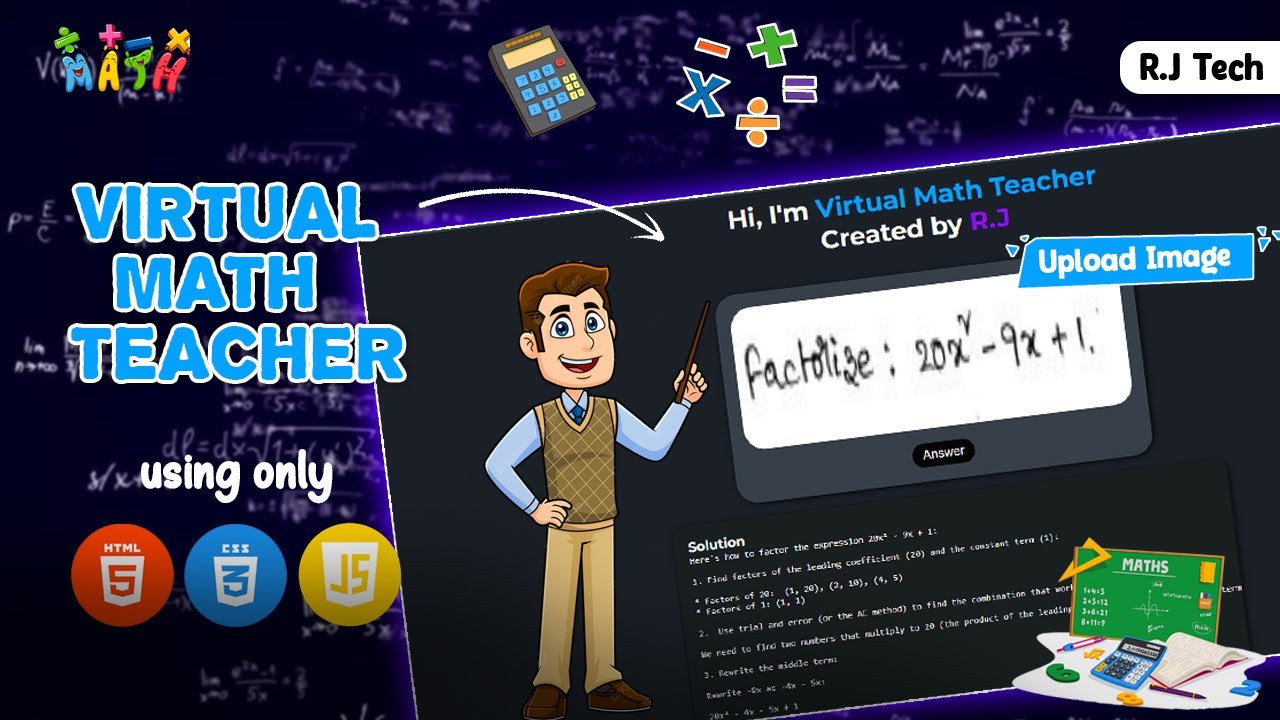 Build Your Own Virtual Math Teacher using HTML, CSS & JS only 🔥 | #2 ...