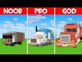 Minecraft battle truck house build challenge  noob vs pro vs hacker vs god in minecraft