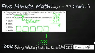 3rd Grade STAAR Practice Solving Addition and Subtraction Problems (3.4A - #11)