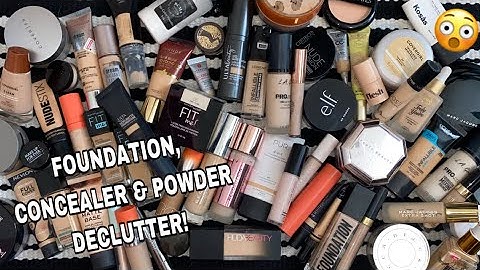 FOUNDATION & CONCEALER & POWDER DECLUTTER 2022 | Vanessa Lopez