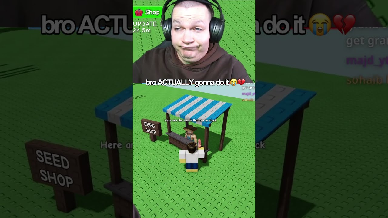 Bro Is GONNA Use Superglue Steak Roblox Growagarden