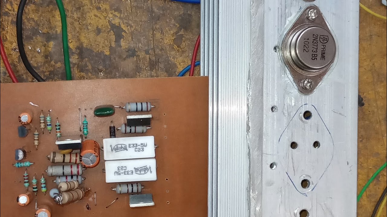 150w 2N3773 NPN Transistor power Amplifier circuit - YouTube