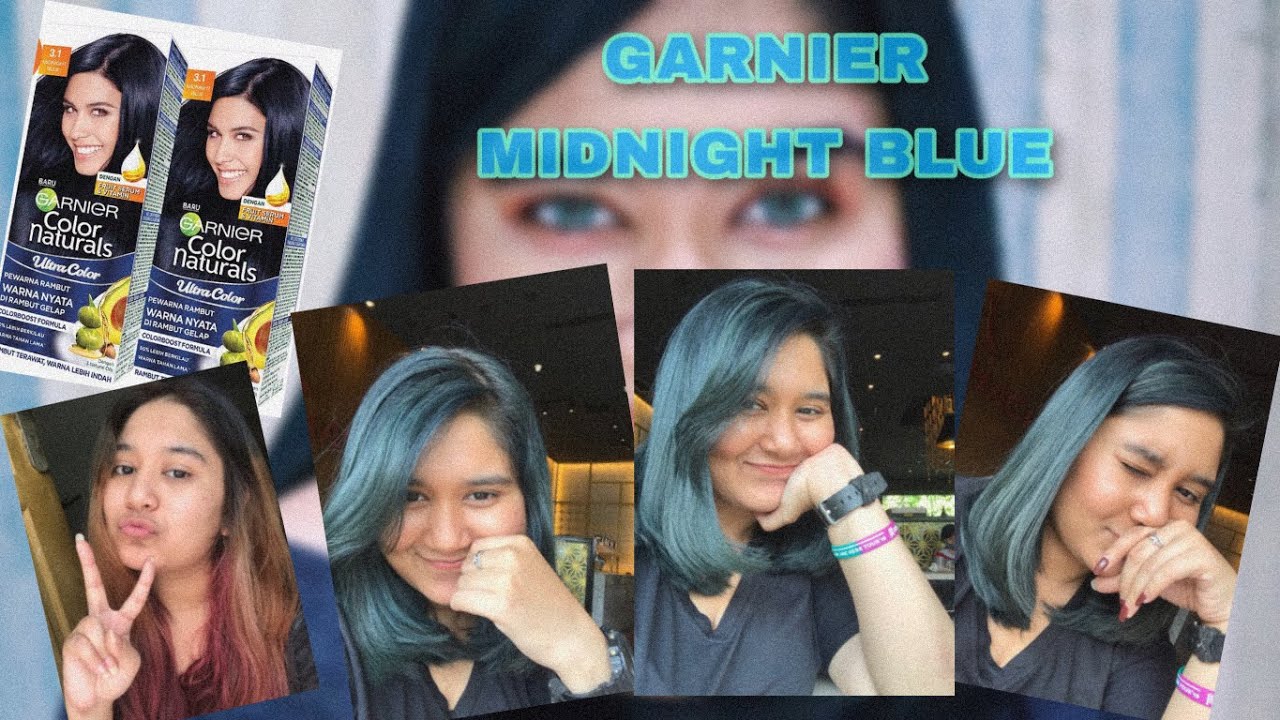 midnight blue hair dye garnier