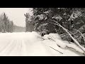 snowy winter forest road!