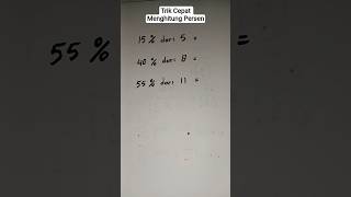 Trik Jenius Menghitung Persen #shorts #maths #tiucpns