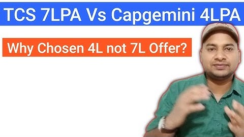 TCS 7LPA Vs Capgemini 4LPA | #tcs #capgemini