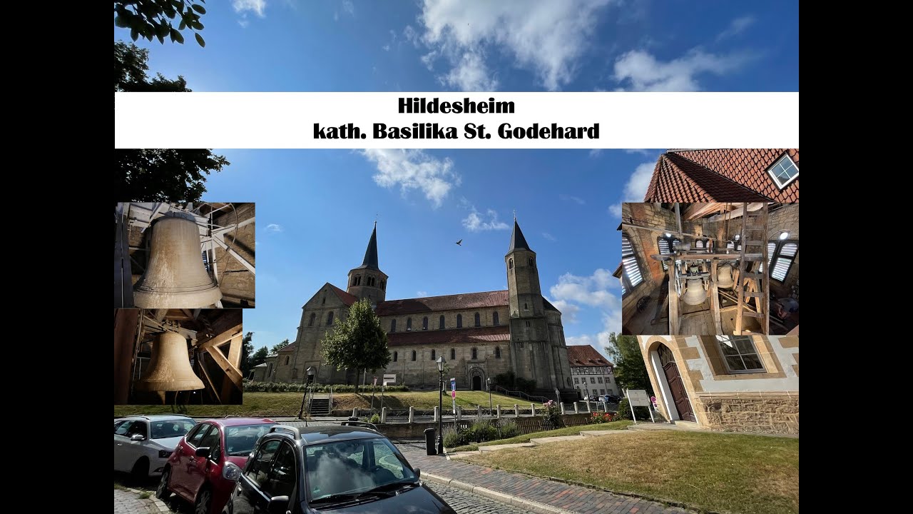 Hildesheim [D.-HI] - kath. Basilika St. Godehard, Geläutepräsentation (Turmaufnahme)